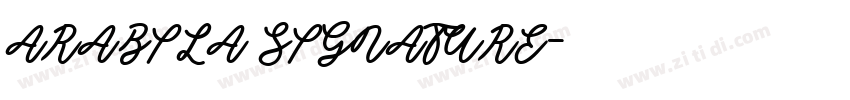 ARABILA SIGNATURE字体转换